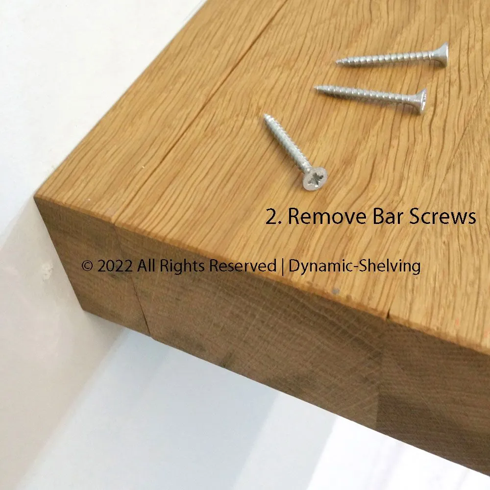 2. Remove Bar Screws 1920w