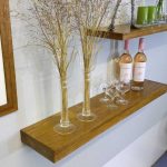 Jacobean bespoke floating oak shelves