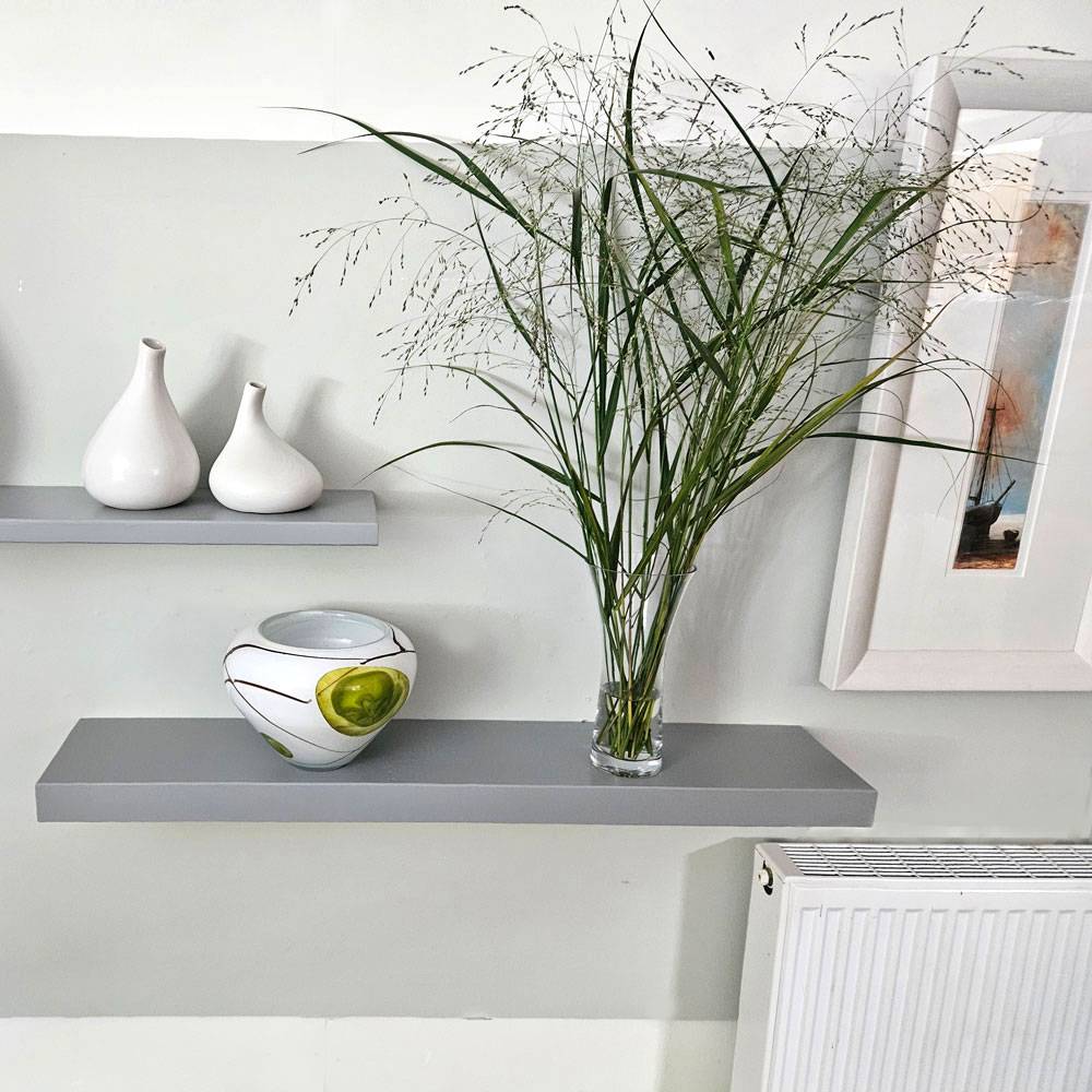 Grey Farrow & Ball Manor House Grey Floating Shelf