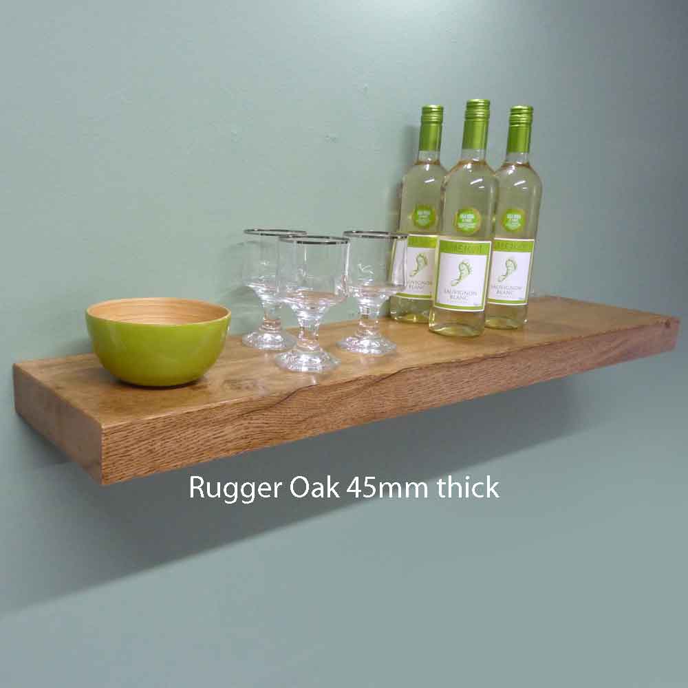 Rugger Oak Floating Shelf 45mm thick