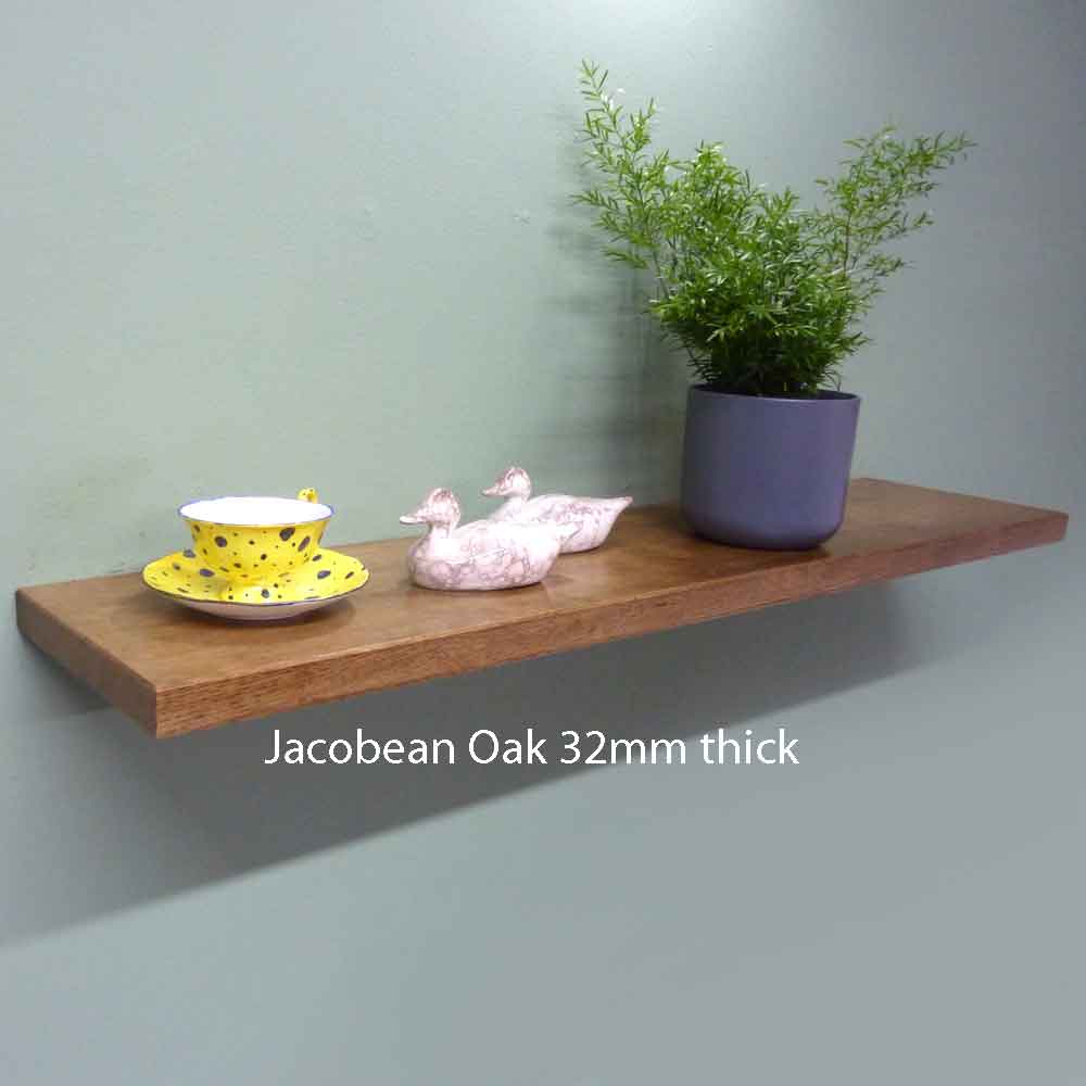 Jacobean Oak Floating Shelf
