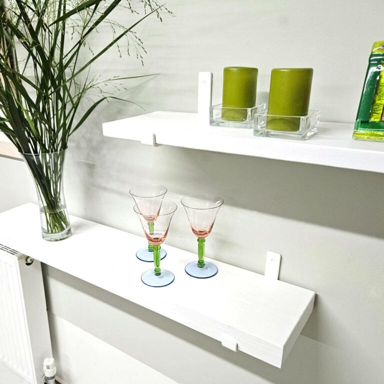 White Up Bracket Shelving