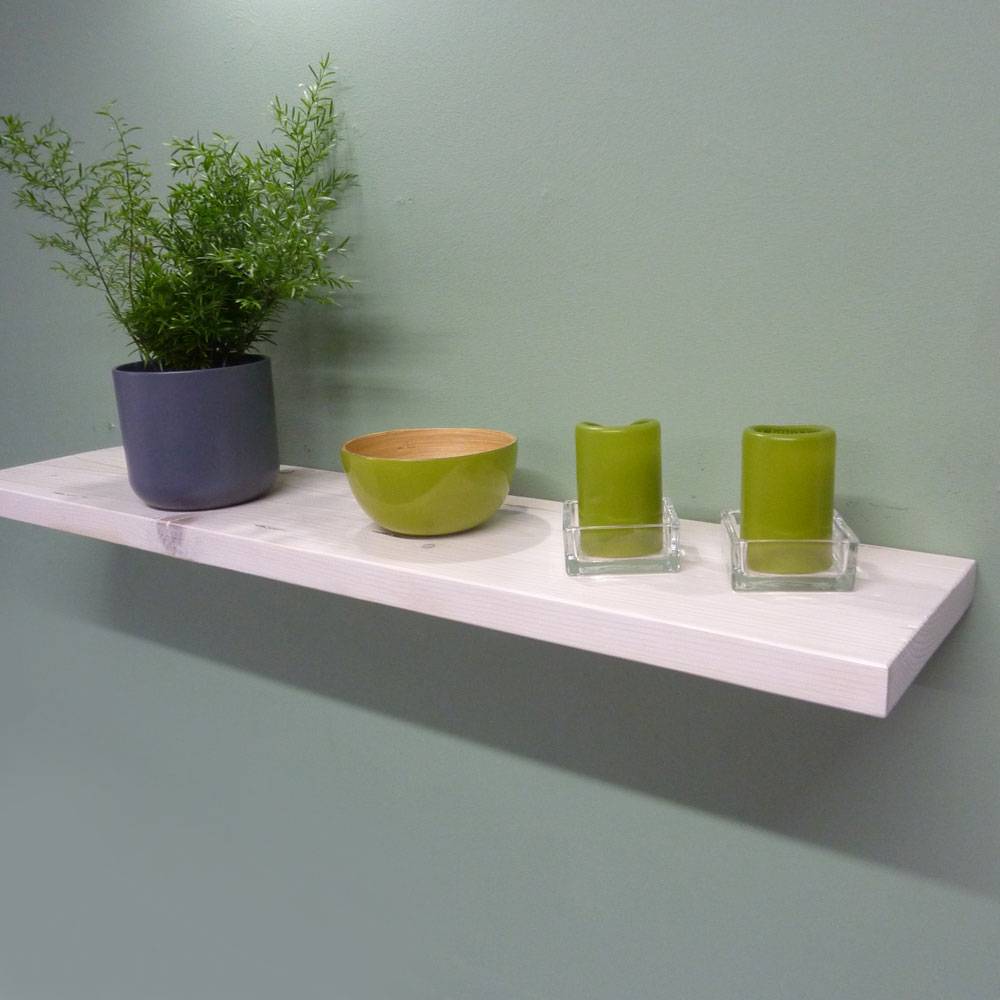 Bleached Pine Floating Shelf