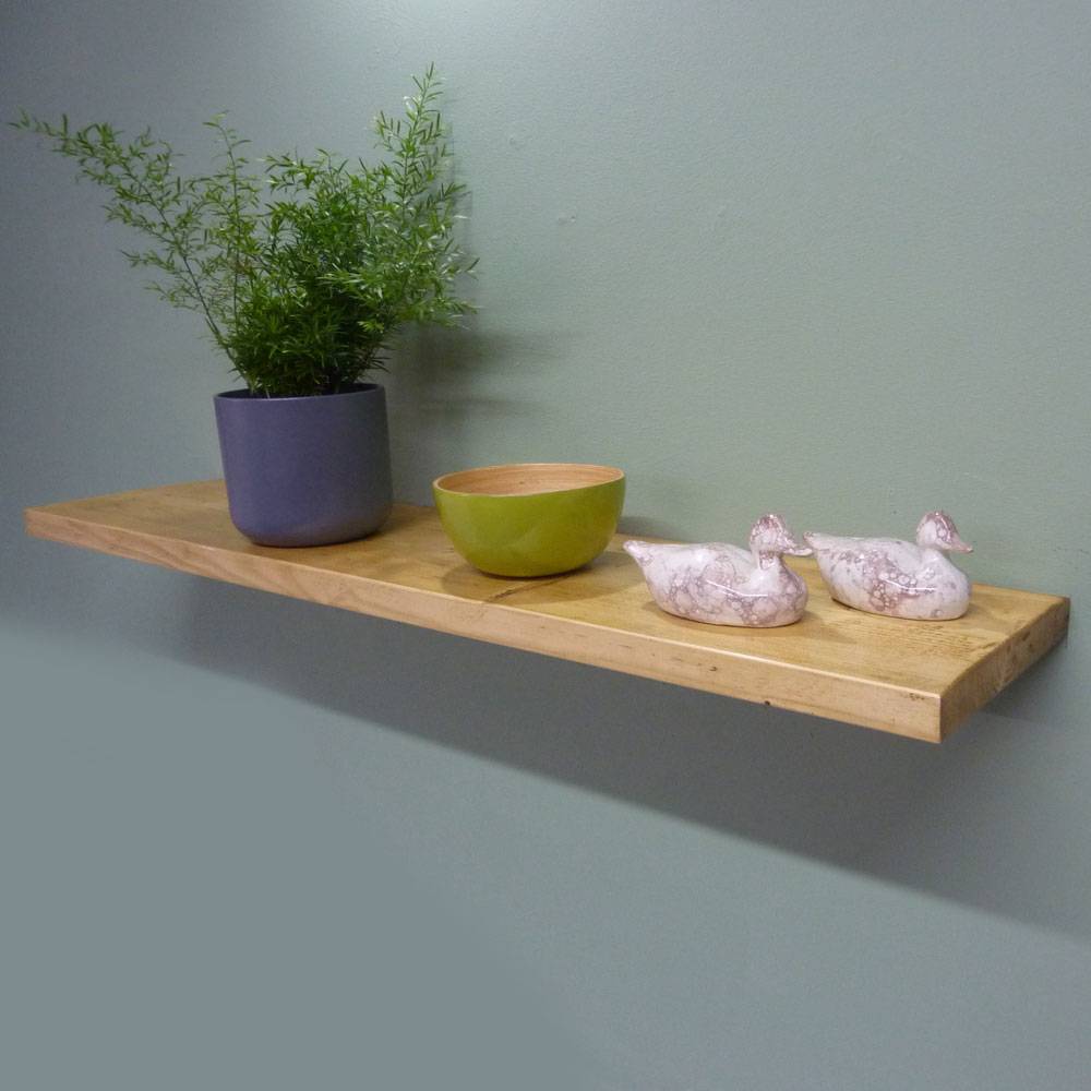 Slim Rustic Forest Pine Floating Shelf